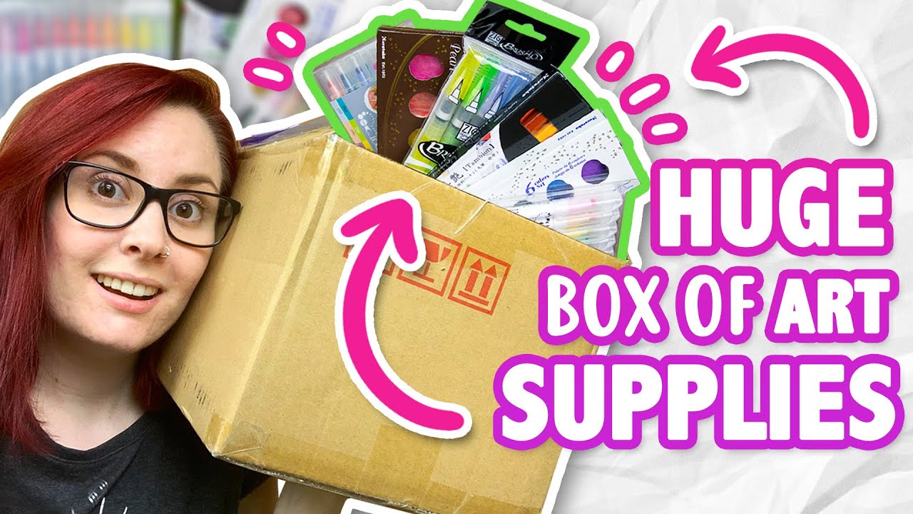WHAT'S INSIDE?? GIANT MYSTERY BOX OF JAPANESE ART SUPPLIES - Kuretake Haul + First Impression