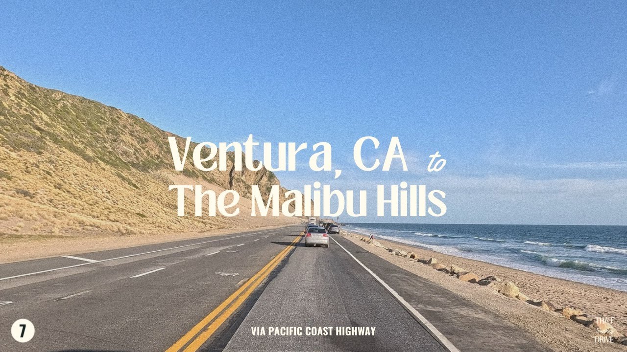 Ventura, California to The Malibu Hills | Pacific Coast Highway | Relaxing Driving ASMR