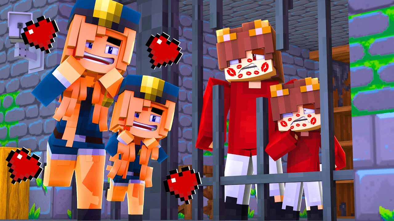 AS POLICIAIS PRENDERAM EU E MEU IRMÃOZINHO NA MESMA CELA PARA NOS ENCHER DE BEIJOS NO MINECRAFT