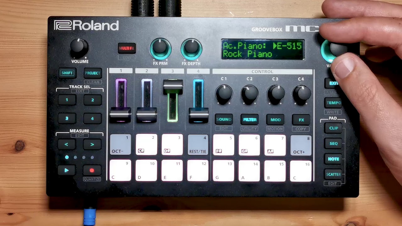 Roland MC-101 Tips - Presets i (Drums, Bass, Keys, Brass, Pads, Strings)
