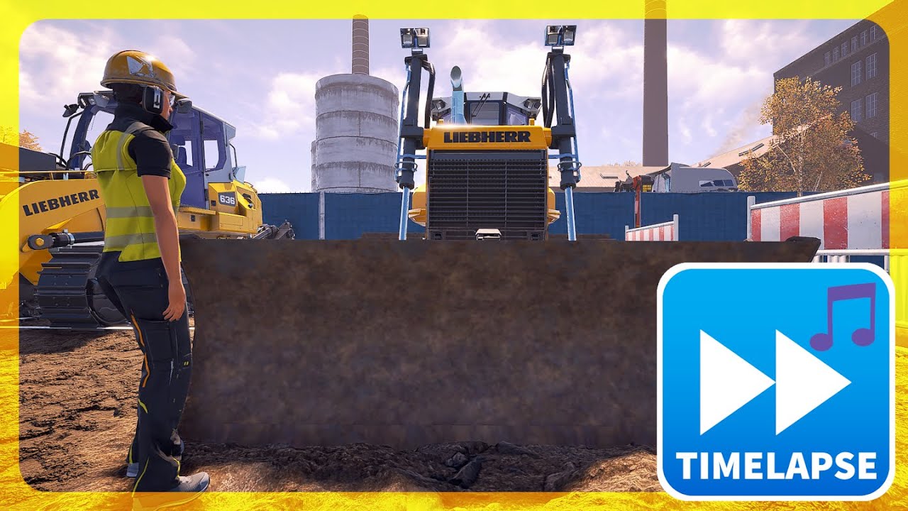 🚧 Leveling site w Liebherr PR736 dozer #constructionsimulator #gameplay #timelapse