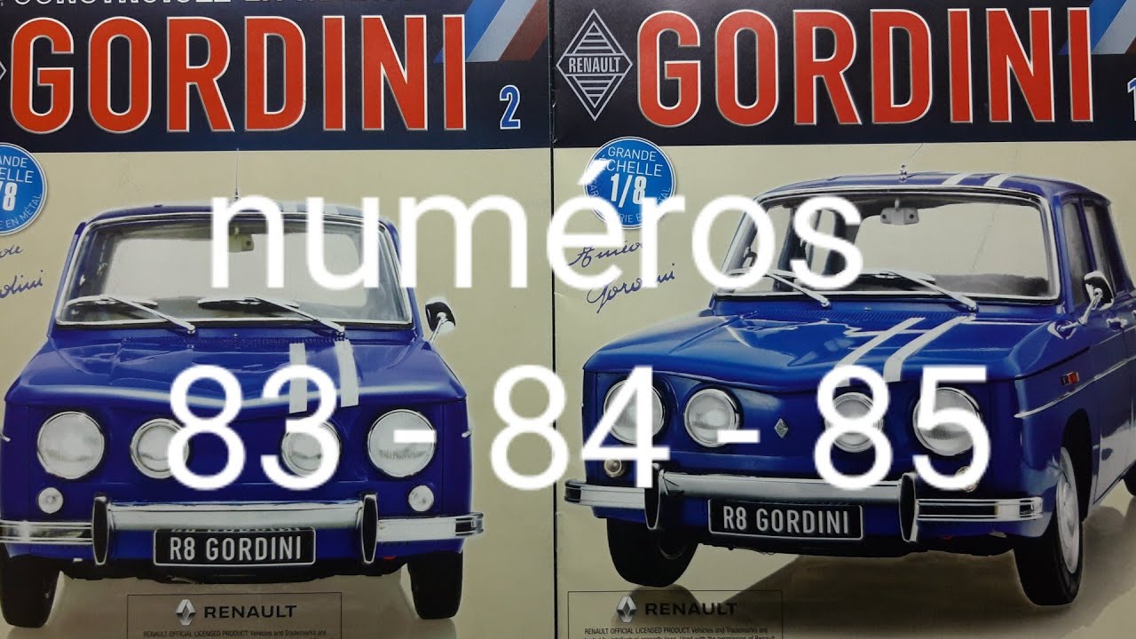 montage Renault 8 gordini 1/8 n° 83. 84. 85