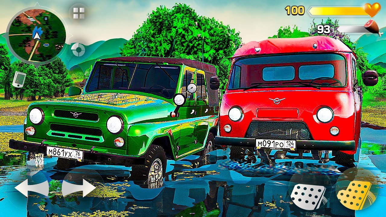 ТЕСТ-ДРАЙВ: БУХАНКА ПИКАП и УАЗ ХАНТЕР по БЕЗДОРОЖЬЮ в РАДМИР КРМП!