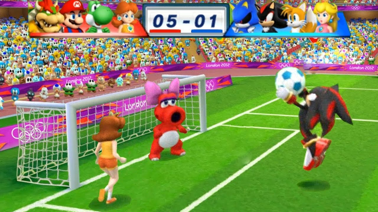 Mario & Sonic At The London 2012 Olympic Games Football #160 Daisy, Yoshi, Mario, Bowser (2 player)