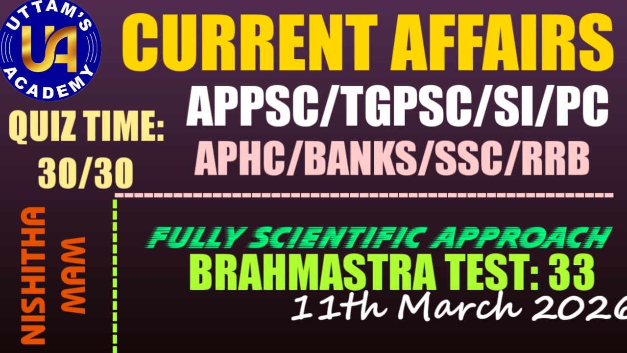APPSC CURRENT  AFFAIRS  QUIZ TIME