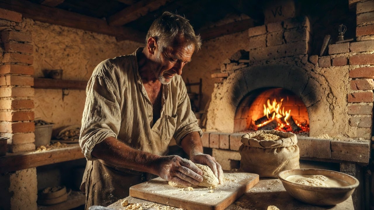 How Medieval People made Sourdough Bread - No measuring, and no scale. The Ancient Method