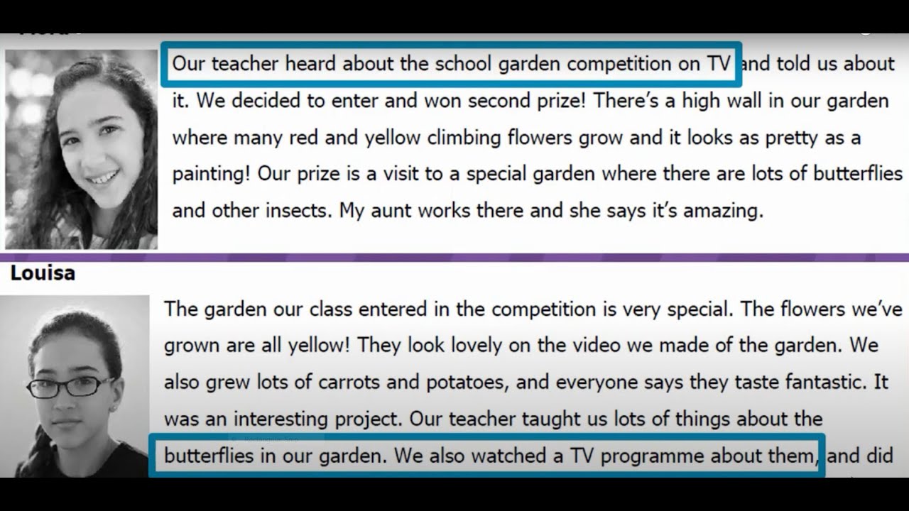 KET Reading Part 1, Part 2, Part 3, Part 4, Part 5
