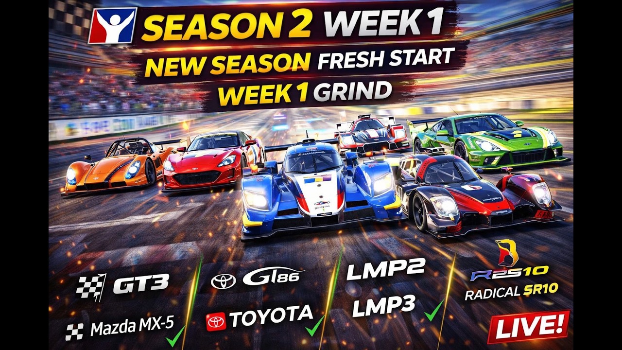 iRacing Season 2 Week 1 🔥 New Season Begins | GT3, LMP2, LMP3 & More LIVE