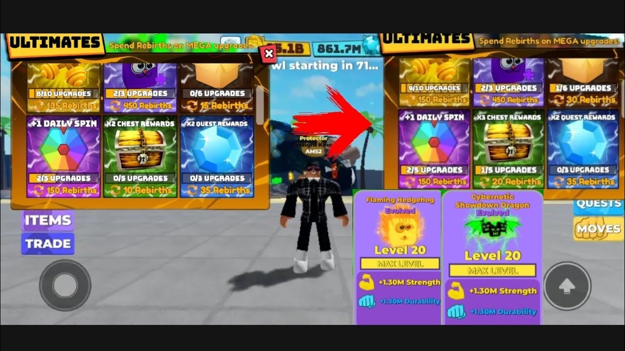 i upgrade ULTIMATE in MUSCLE LEGEND💪 using GLITCH PET!! (ROBLOX)