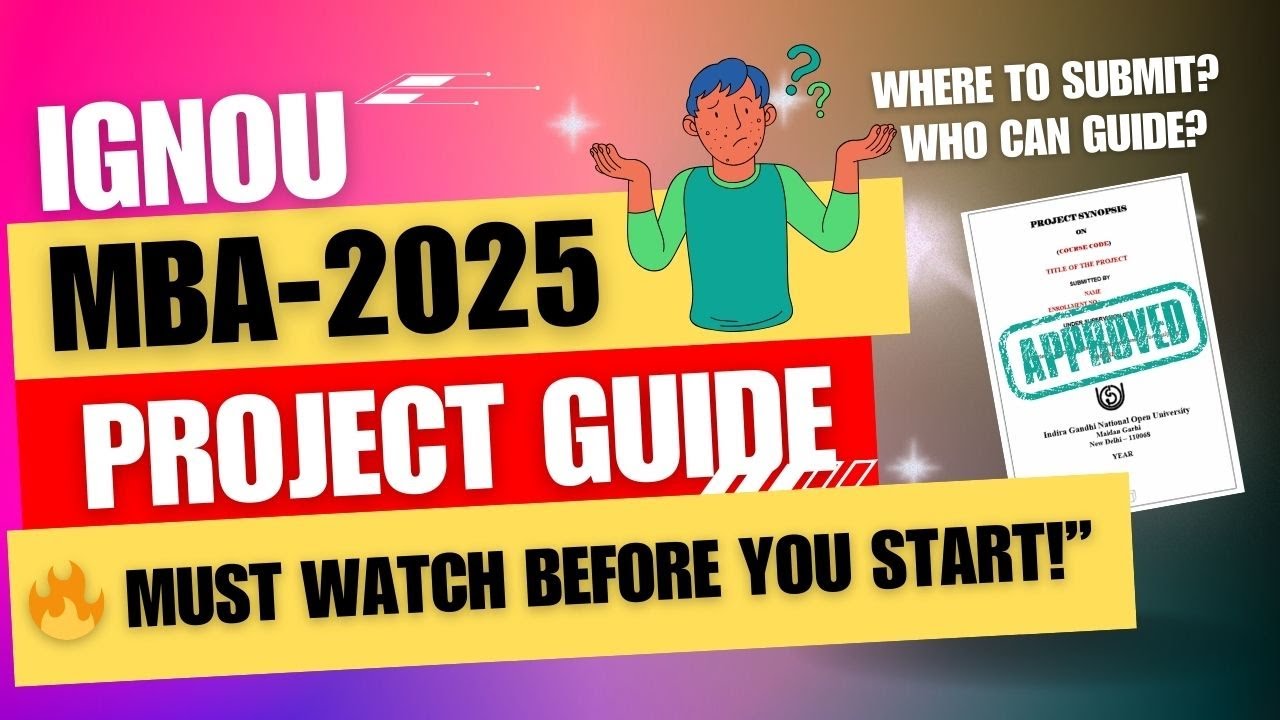 IGNOU MBA 3rd Semester Project Complete Guide (2025) | Handbook, Topic Selection, Submission, & More