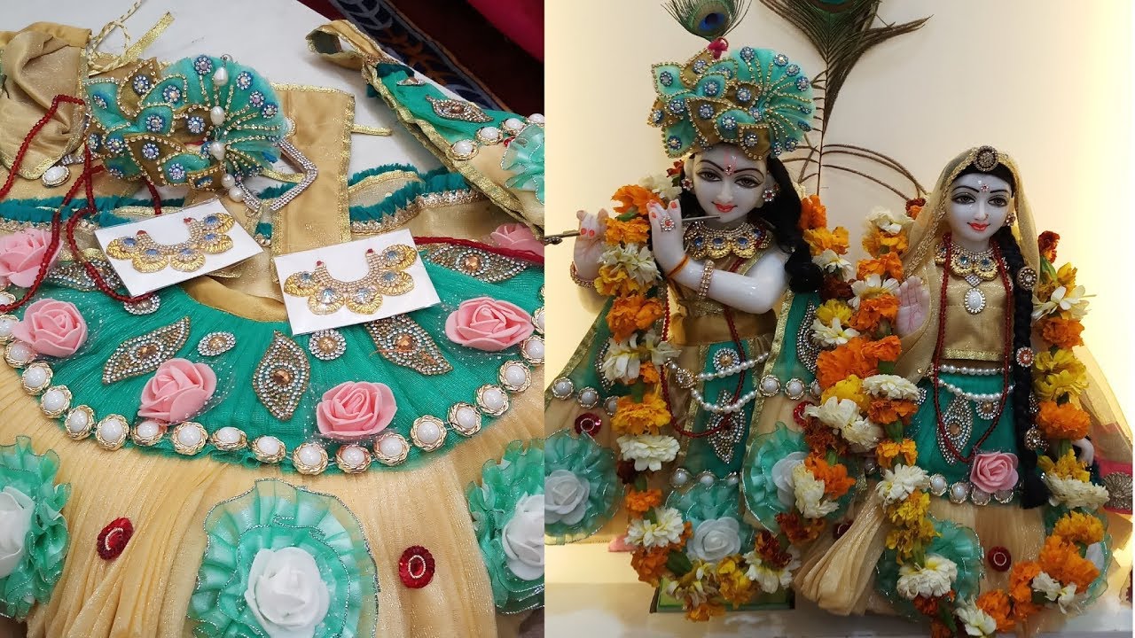 नवरात्री पर राधा कृष्ण का श्रृंगार //