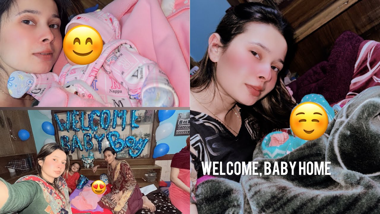 Welcoming Newborn Baby Home Vlog 🏡||Welcome Home baby || mithai k dibbey banwye khushi me🥰mashallah