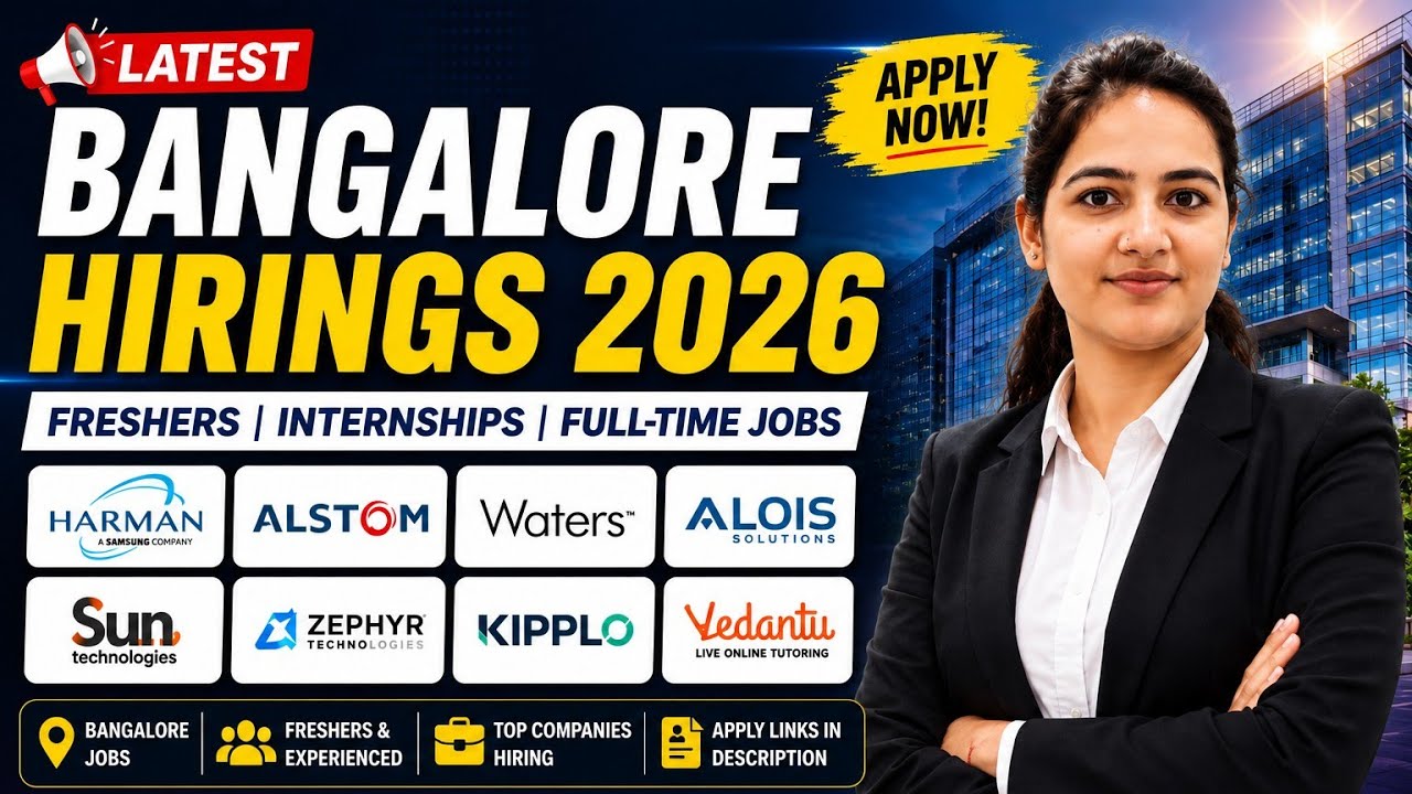 Bangalore Hiring 2026 | HARMAN, Alstom, Waters & More | Freshers Jobs | Apply Now