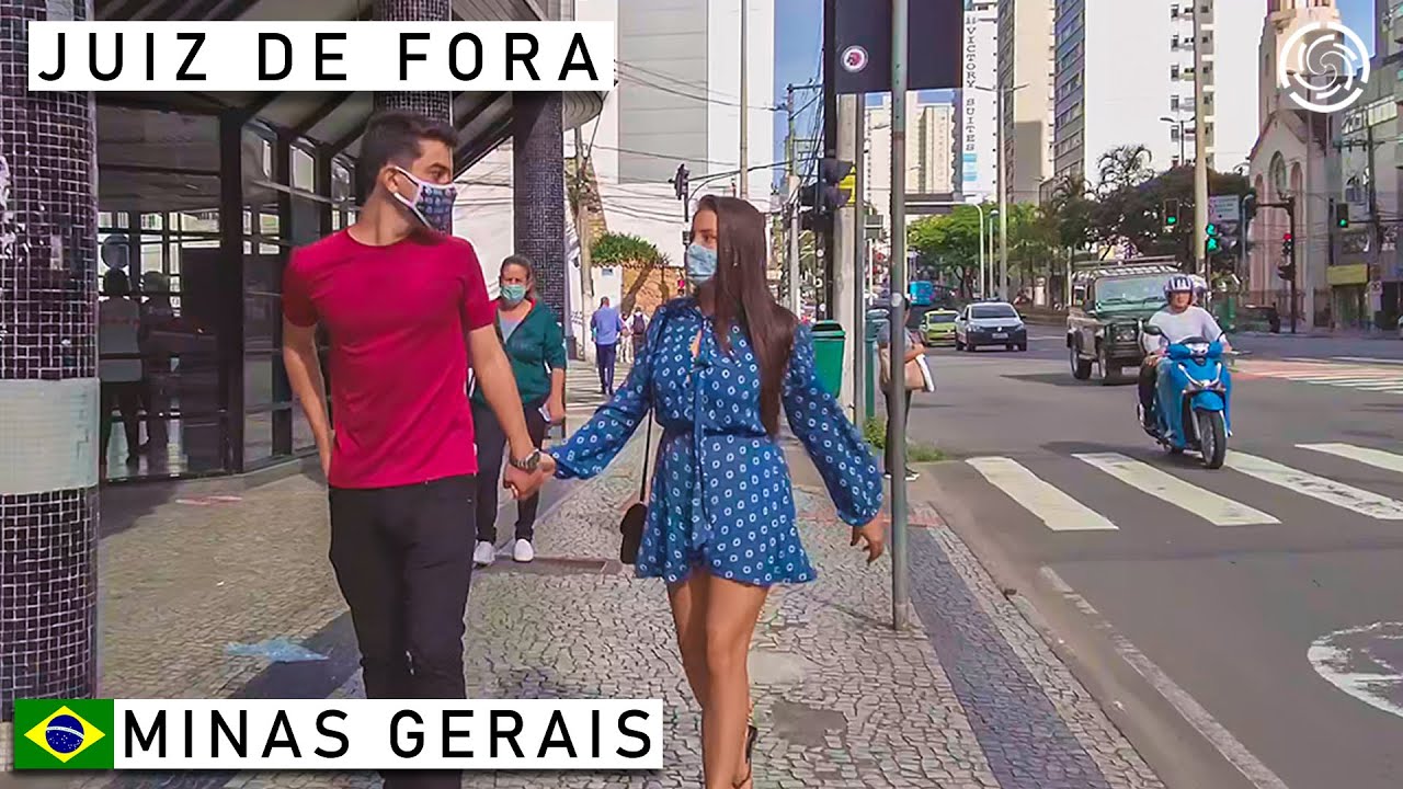 Прогулка по центру города Жуис-де-Фора 🇧🇷 Минас-Жерайс, Бразилия | 【4K】 2021 г.