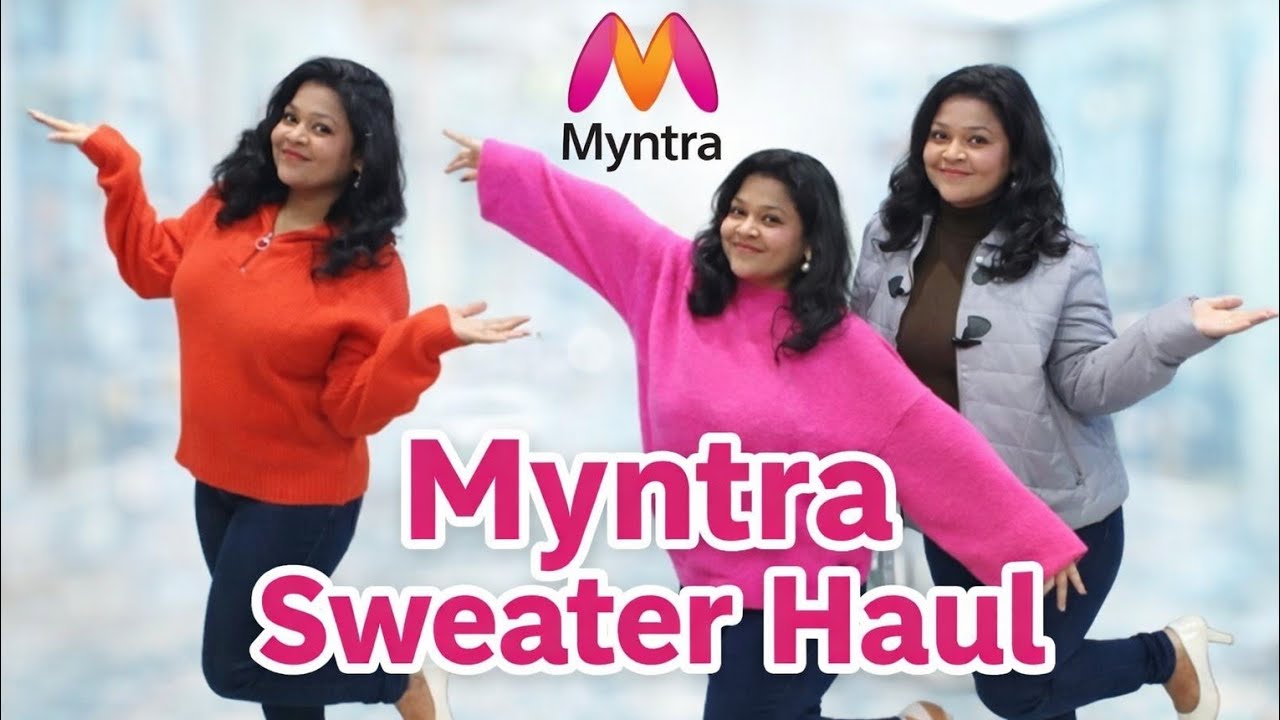 Myntra sweater haul ❤️❣️🤞💕#winterfashion /winter wear#sweater #haul #review 