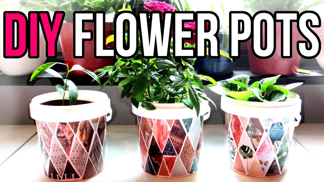 DIY Flower Pots || Recycle Yogurt Containers || Recycled Crafts