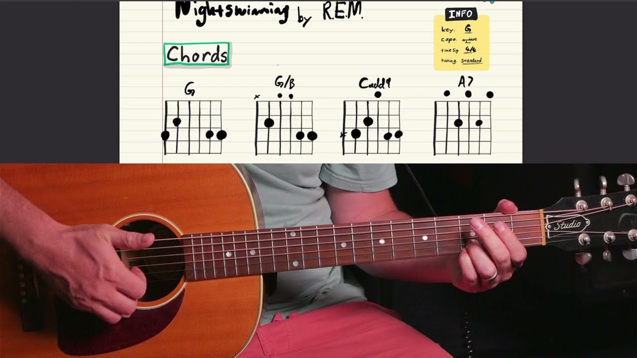 Nightswimming Guitar Tutorial // REM