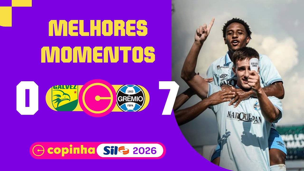 GALVEZ 0 X 7 GR&Ecirc;MIO | MELHORES MOMENTOS | 2&ordf; RODADA | COPINHA SIL 2026