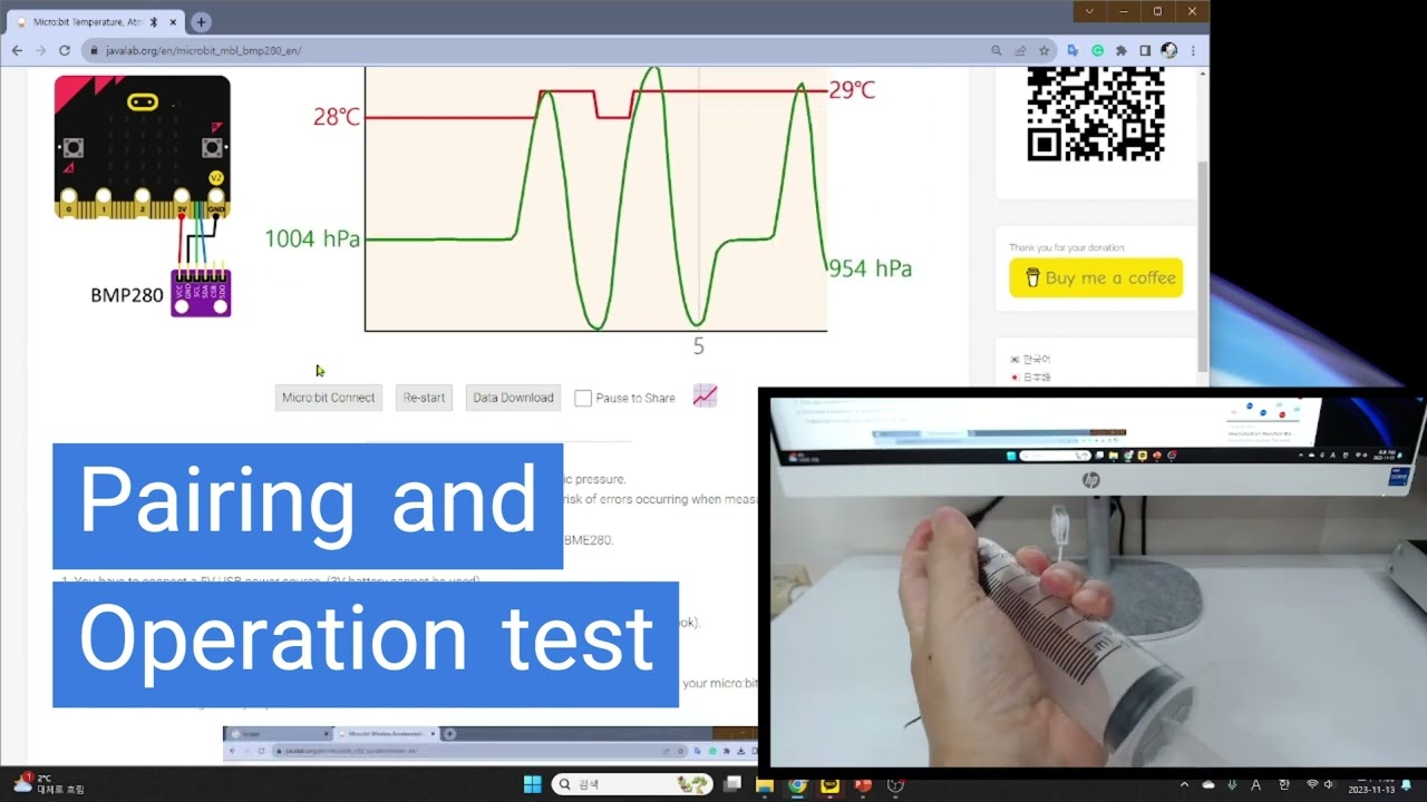 Micro:bit Temperature, Atmospheric pressure sensor (BMP280)