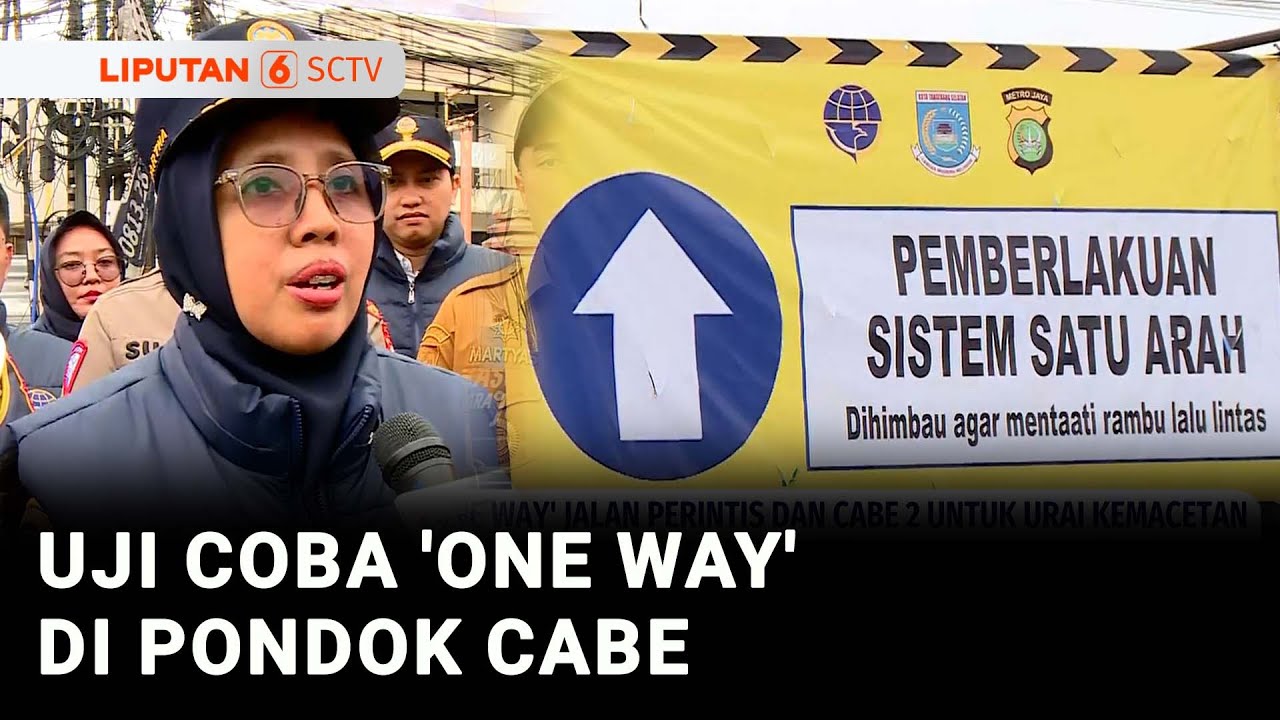 Uji Coba 'One Way' di Pondok Cabe untuk Urai Kemacetan | Liputan 6