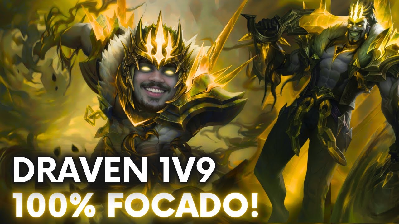 DRAVEN ATIVOU O MODO SÉRIO! FICOU CORCUNDA É GG! XD #leagueoflegends  #leagueoflegendsbrasil #draven