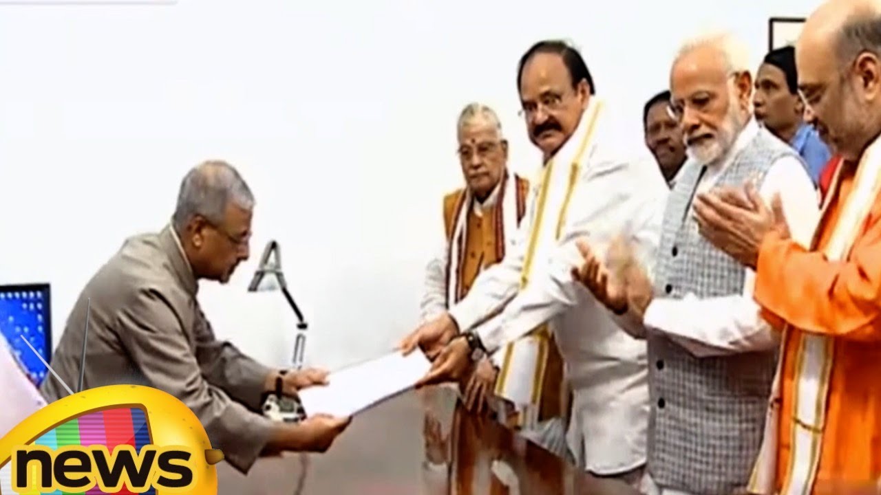 Venkaiah Naidu Files Nomination Papers for Vice President | Mango News