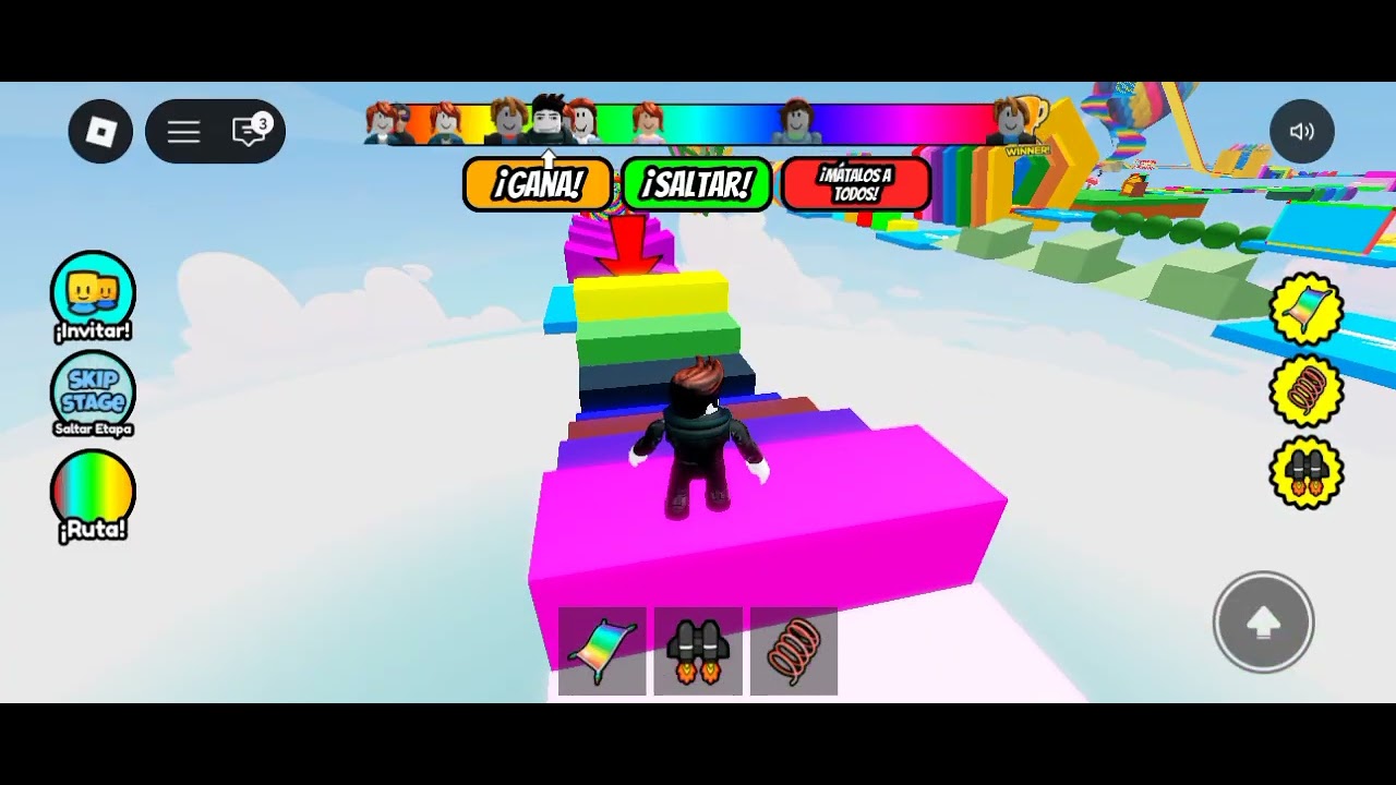 Jugando a obby fun en Roblox 