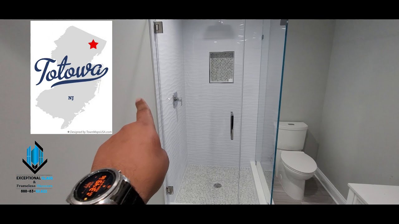 Frameless Shower Door that Swings Both Ways #showerdoor