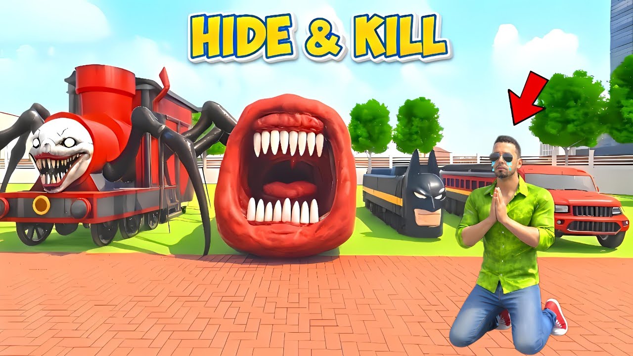 😱 Jack Play Hide & Kill With Gient Trains 🔥🤩 Indian Theft Aura Simulator 💥 Aryan Gamerz 