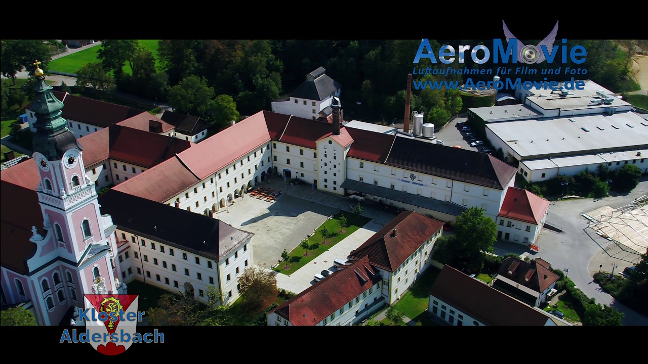 4k Luftfilmaufnahmen Kloster Aldersbach Bayern