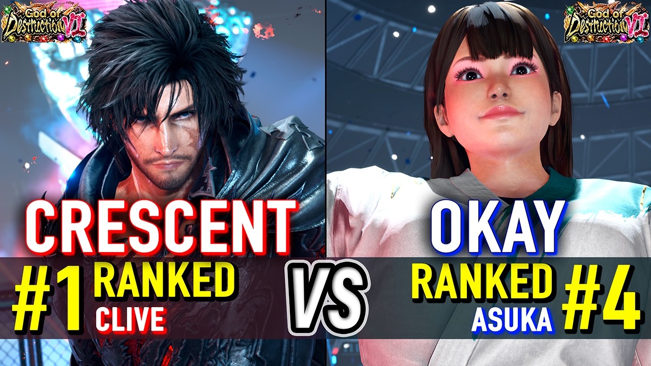 T8 🔥 CRESCENT (#1 Ranked Clive) vs OKAY (#4 Ranked Asuka) 🔥 Tekken 8 High Level Gameplay