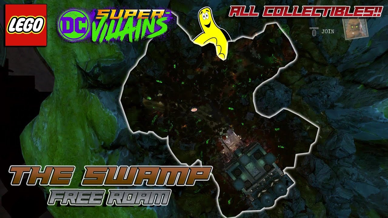 Lego DC Super-Villains: The Swamp FREE ROAM (All Collectibles) - HTG