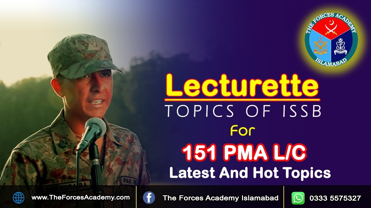 lecturette Topics For ISSB 151 PMA L/C || Hot and Latest Topics For ISSB|| Part-1