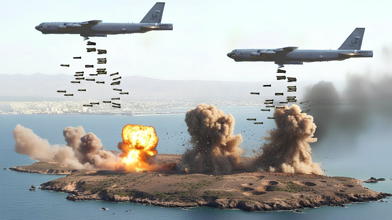 Tensions Rise! US B-52 Bombers Drop Tons of Bombs on Target