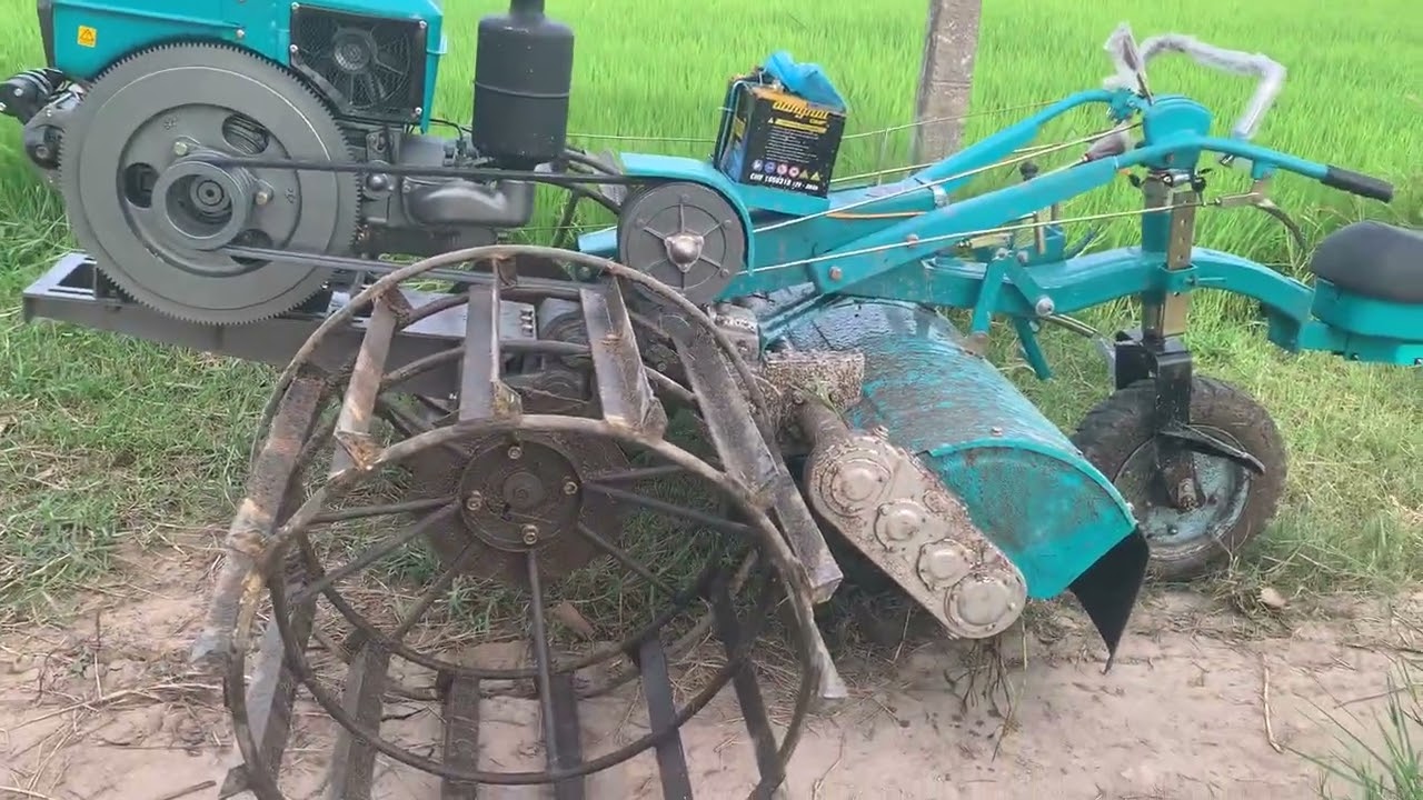 Xới cải tiến 1m5, bánh lồng V5, máy si fang D28. Nông Cơ Tải Hương 0347586647