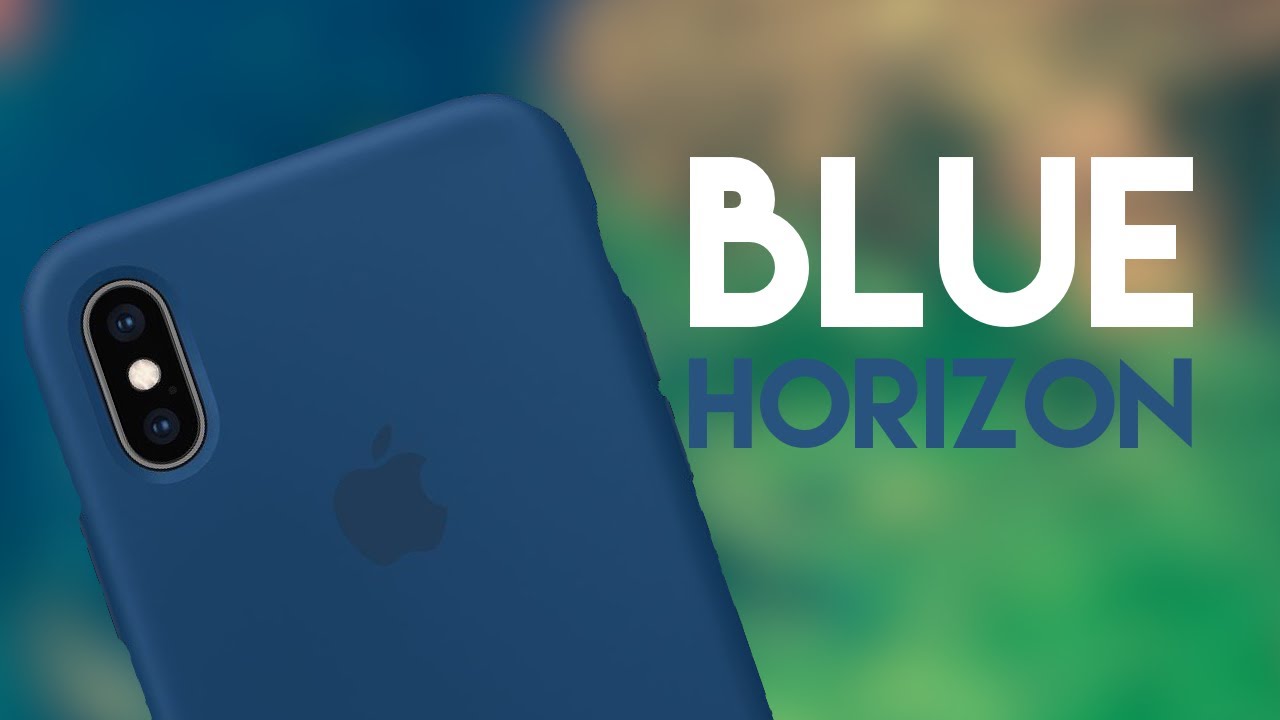 iPhone XS silicone case (blue horizon) unboxing