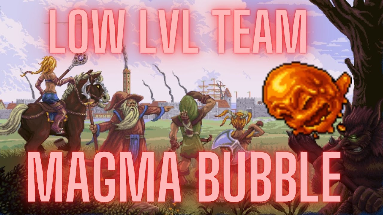 Tibia Magma Bubble Fight - Low LvL Team #tibia