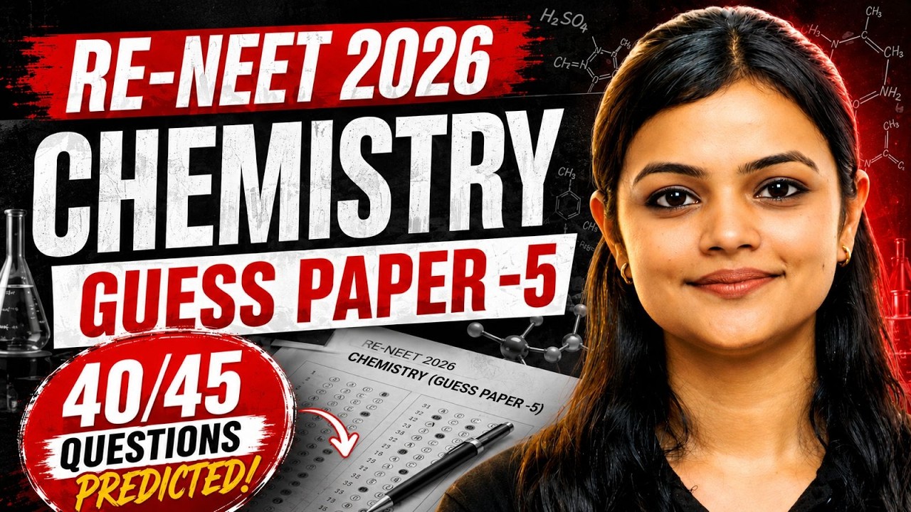 Chemistry Guess Paper- 5 | RE-NEET 2026 | NEET Chemistry #reneet2026 #neetchemistry #neetpreparation