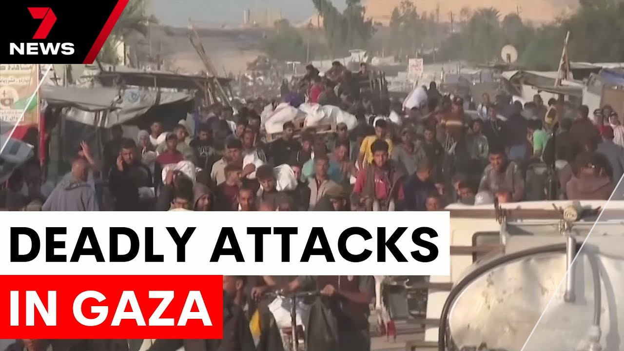 Deadly attacks on civilians around food distribution centres | 7NEWS