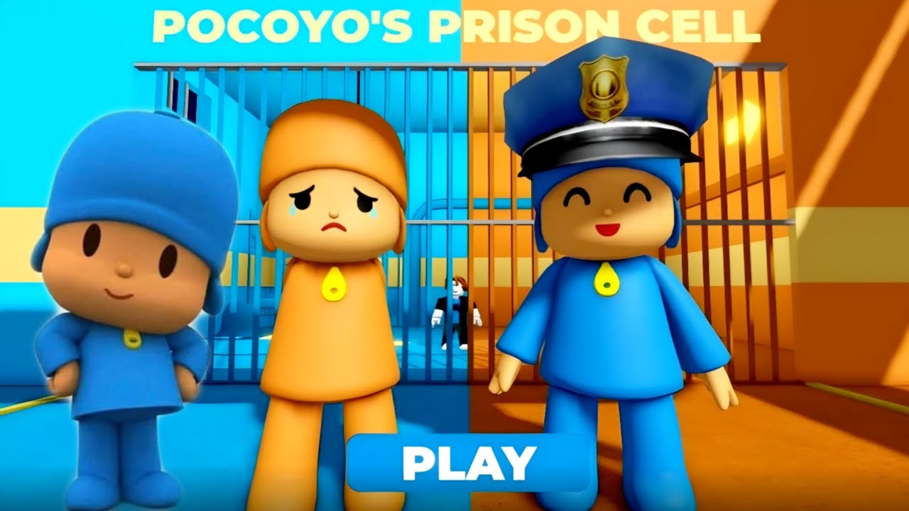 Pocoyo BREAKS OUT of the Pocoyo and Friends Prison! 🚨 #roblox #obby