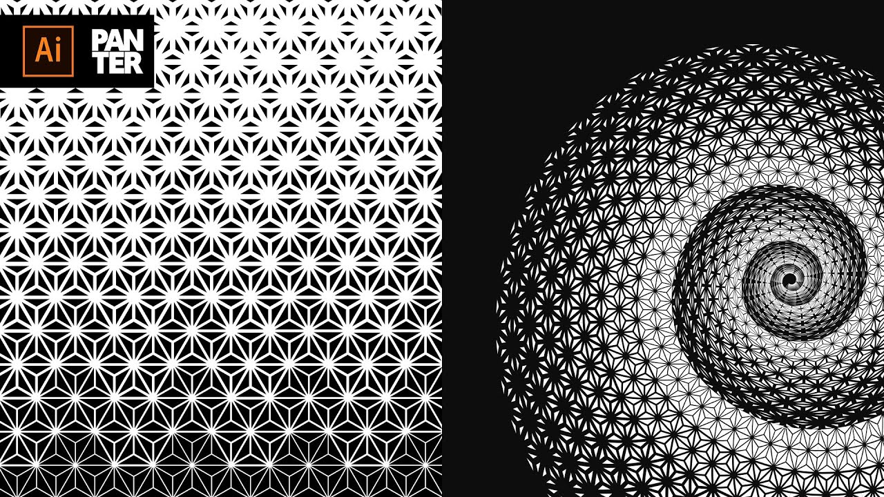 Как создать полутоновый узор в спирали | Учебное пособие по Adobe Illustrator