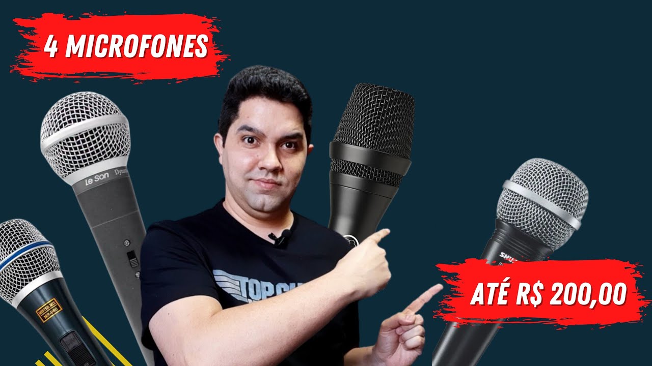 4 MICROFONES ATÉ R$ 200,00 PARA VOCÊ CANTAR!