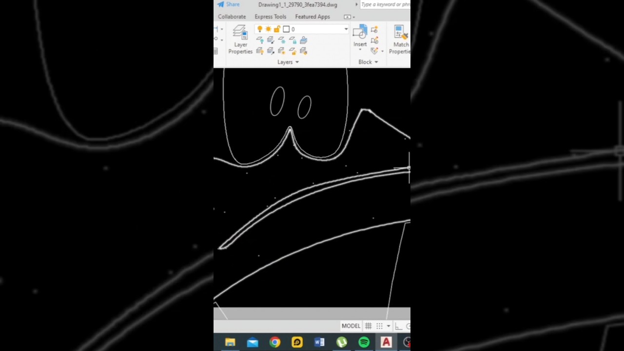 It's possible in AutoCAD #autocad #drawing #art #digital
