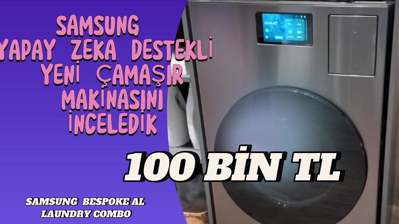 Samsung kurutmalı çamaşır makinası WD18DB8995BZAH bespoke al #samsung  #samsungwashingmachine