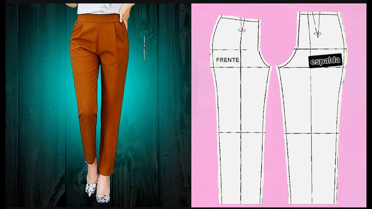 Patronaje de pantalon con pinzas