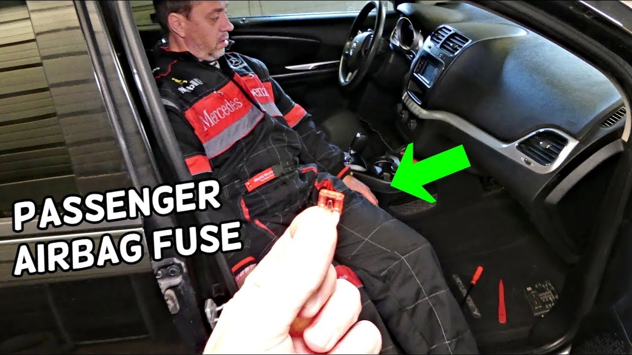 DODGE JOURNEY PASSENGER AIRBAG OCCUPANCY SENSOR FUSE LOCATION REPLACEMENT FIAT FREEMONT.AIRBAG LIGHT