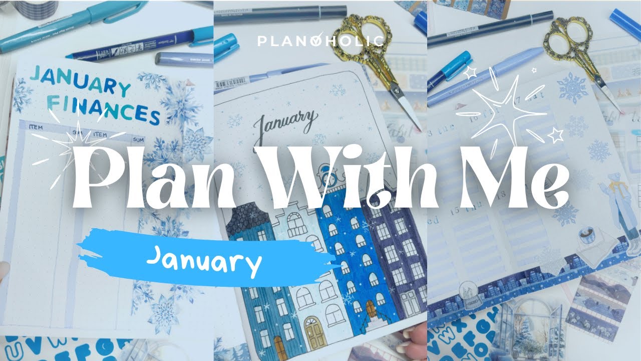 Plan With Me | January 2026: Blue Winter Town ❄️