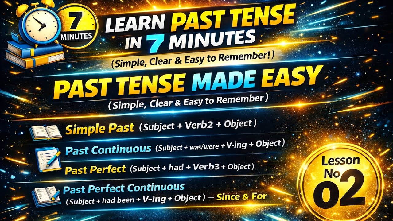 Past Tense सीखो बस 7 मिनट में | Exams के लिए Must Watch!#PastTense #EnglishInHindi @FarooquiClasses 