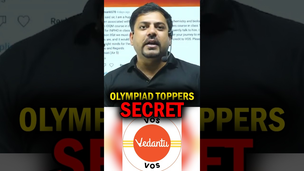 How Olympiad Toppers Prepare &ndash; Secret Strategy 🔥 #harshsir #toppers #olympiad #vedantu #shorts