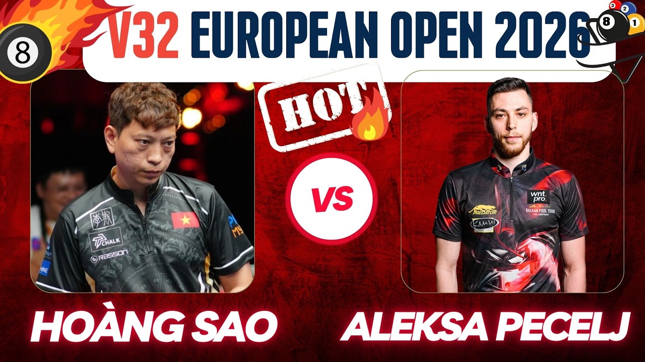 🔴 HIGHLIGHT | Hoang Sao vs Aleksa Pecelj | Pool 9 | Race to 10 | Last 32 European open